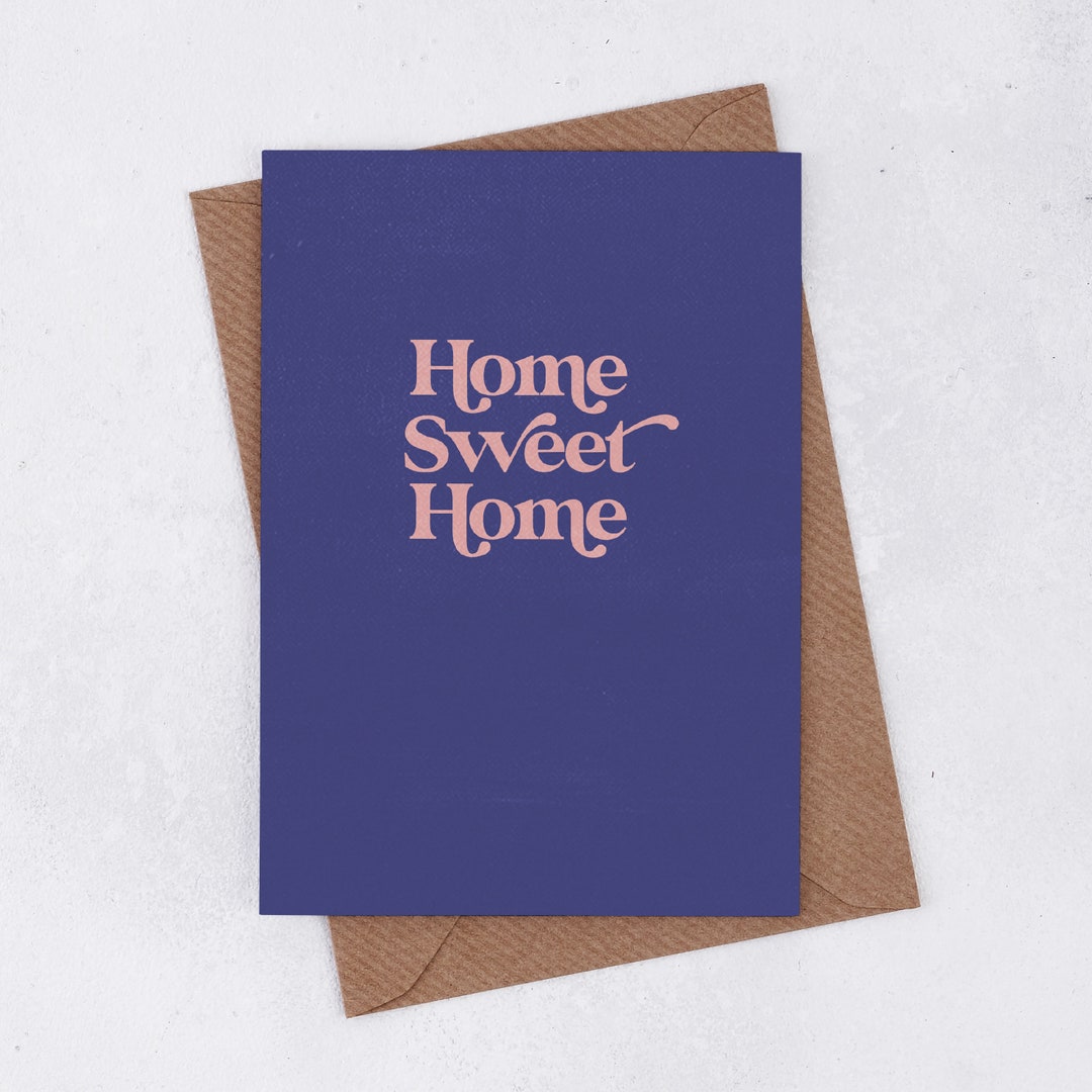 Home Sweet Home - New House - Celebration Greetings Card - Minimalist ...