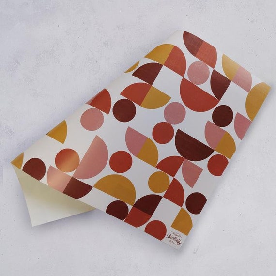 Geometric Wrapping Sheets Pack of Five Gift Wrap Wrapping Paper Retro  Wrapping Paper 