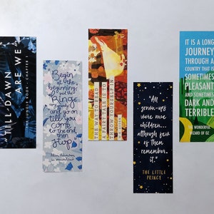 Children's Bookmark Set - Bookmark Bundle - Five Bookmarks - Literary Gift