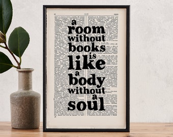 A Room Without Books Print, Gift For Book Lover