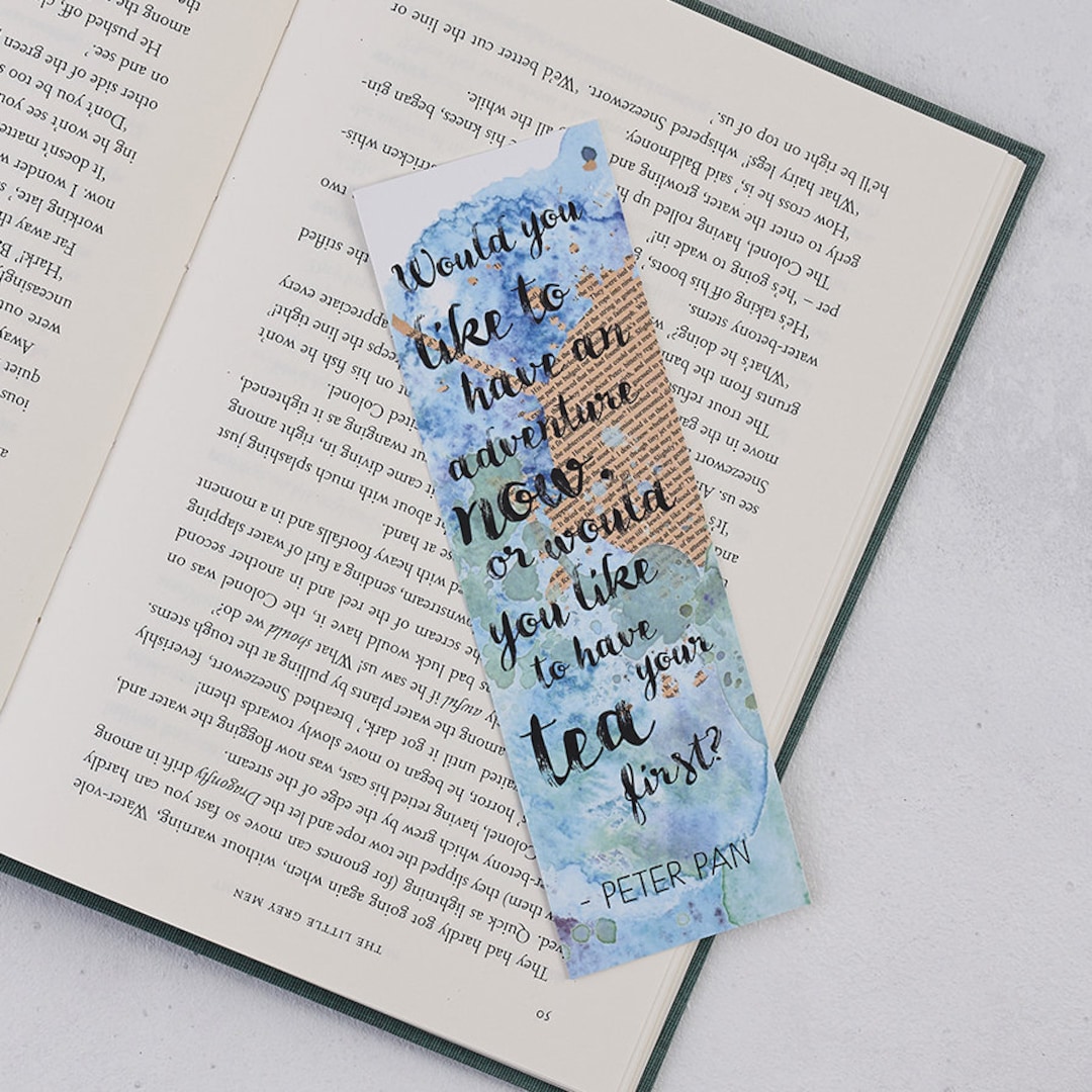Peter Pan Bookmark - Would You Like an Adventure Now? - Literary Quote ...