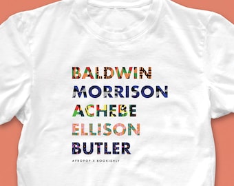 List of Black Authors | Afropop X Bookishly | White T-Shirt