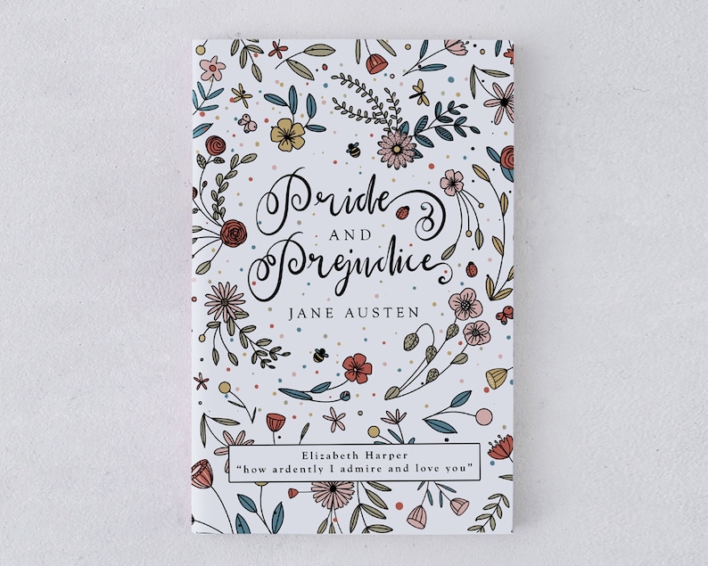 Personalised Pride and Prejudice Book  - Mother's Day Day Gift - Jane Austen Gift - Romantic Literary Gift - Girlfriend Book Gift