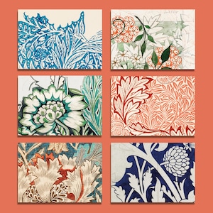 William Morris Postcard Set – Arts and Crafts Mini Prints, Fine Art Stationery