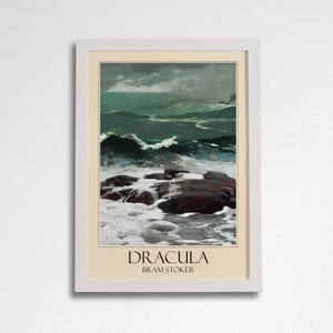Dracula Art Print - Bram Stoker Gothic Literary Poster -  Bookish Gift for Readers and Dark Academia Fans