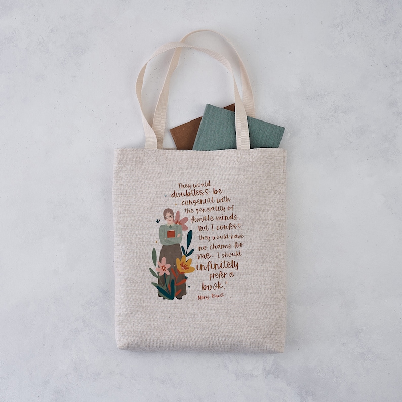 The Bennet Sisters - Book Tote - Literary Tote - Pride and Prejudice Gift - Jane Austen Gift - Book Lover Gift - Illustrative Design image 5