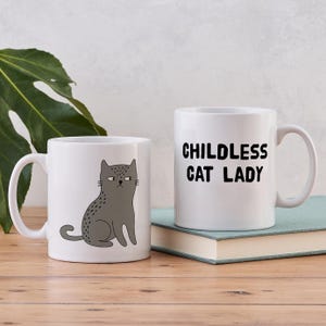 Childless Cat Lady Kamala Harris Mug Grey Cat