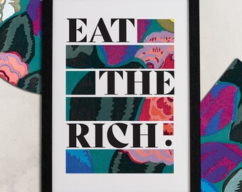 Lámina de arte liberal - ¡Coman a los ricos!