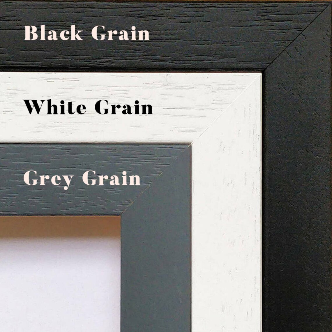 A3 Picture Frame in Grey White Black Handmade Wooden Frame Etsy