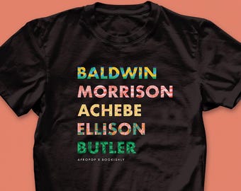 List of Black Authors | Afropop X Bookishly | Black T-Shirt