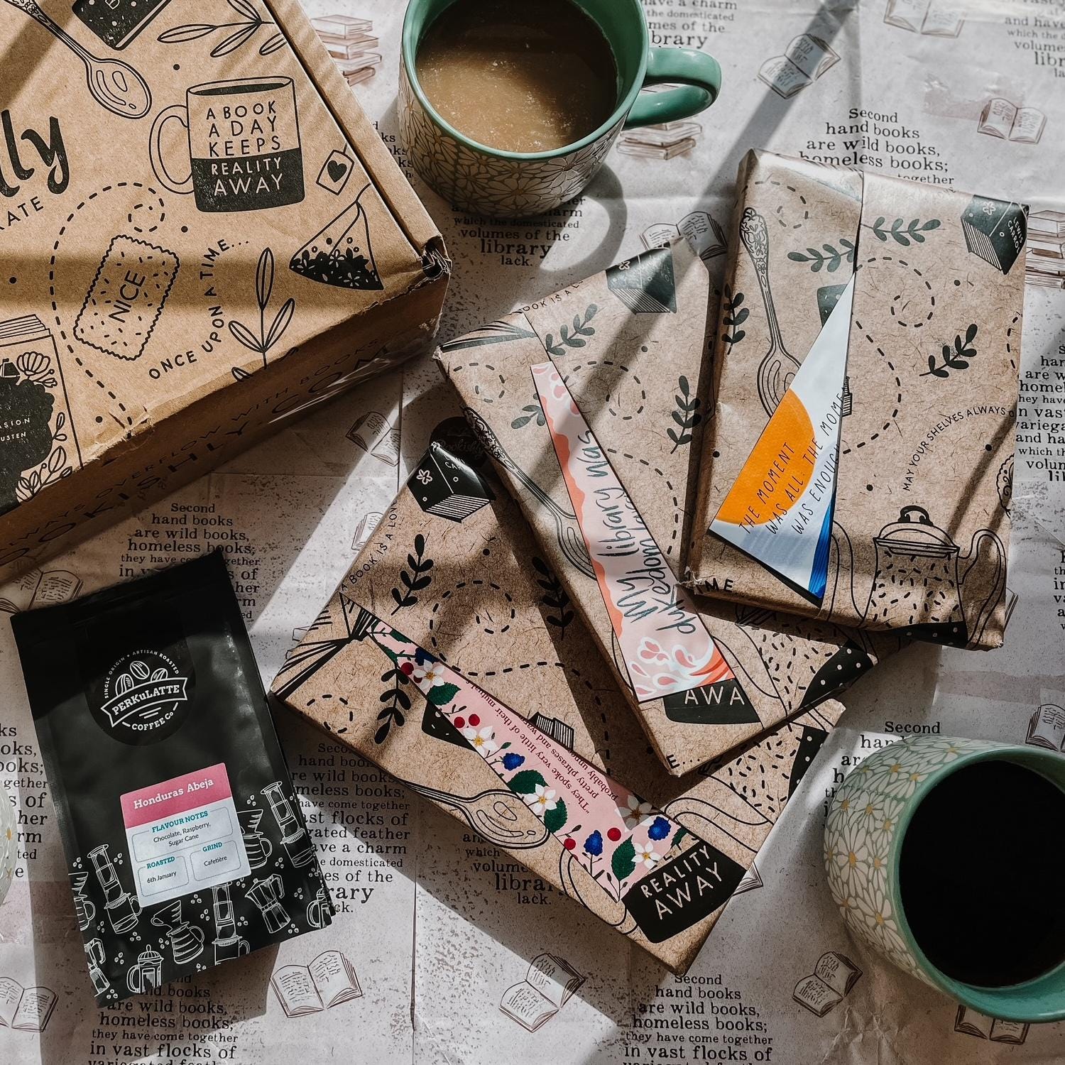 Book Subscription Box - Coffee and Book Club - Monthly Book