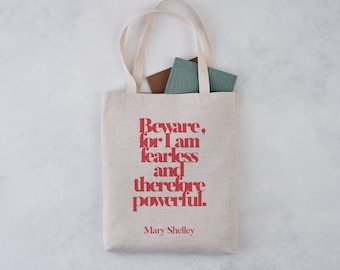 Empowering Tote Bag - Fearless - Literary Gift