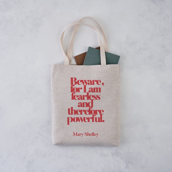 Empowering Tote Bag - Fearless - Literary Gift