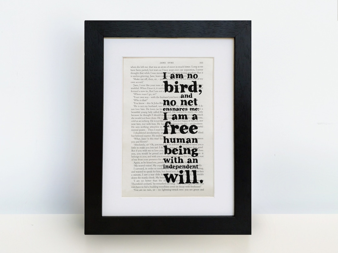 Jane Eyre Quote jane Eyre Print Jane Eyre Image I Am No Bird Feminist