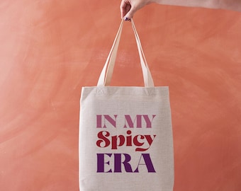 In My Spicy Era Tote Bag – Romance Reader Gift, Funny Bookish Tote, Spicy Book Lover Bag for Readers