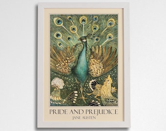 Pride and Prejudice - Classic Literature Art Poster Prints - Book Lover Print