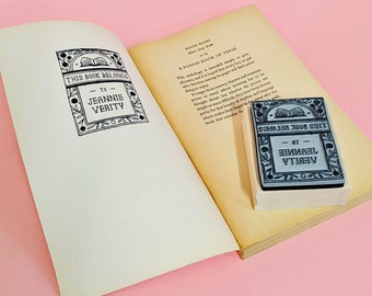 Personalised Book Rubber Stamp 'This Book Belongs To' - Custom Stamp - Library Stamp - Thank you Teacher gift