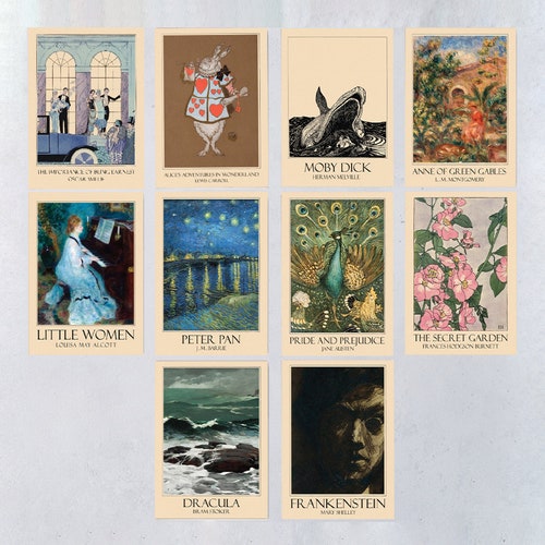 Classic Literature Art Postcard Set | Book Lover Gift - Etsy Canada