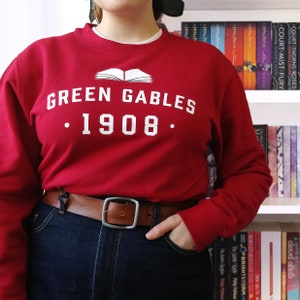 Anne of Green Gables - Green Gables - Varsity Sweatshirt - College Jumper - Book Lover Gifts - Literary Gifts - Bookish Items.