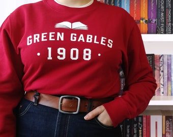 Anne of Green Gables - Green Gables - Varsity Sweatshirt - College Jumper - Book Lover Gifts - Literary Gifts - Bookish Items.