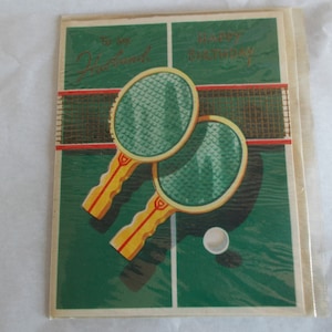 Vintage Unused Happy Birthday To My Husband Greeting Card