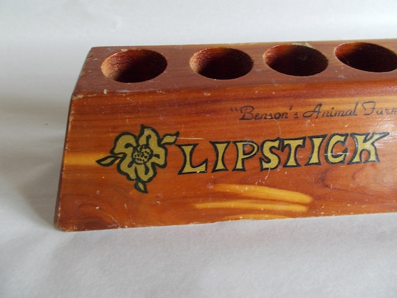 Vintage Benson 's Animal Farm Wooden Lipstick Bar - image 5