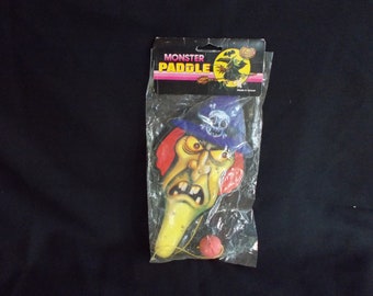 Vintage Halloween Witch Monster Paddle