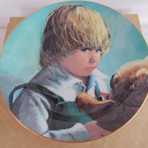 Vintage Teddy And Terry Ceramic Plate Number 7164