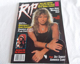 Vintage 1988 Rip Rock n Roll  Magazine