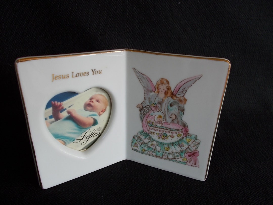 Vintage Small Lefton Ceramic Baby Picture Frame Etsy