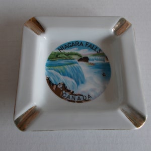 Vintage Niagara Falls Canada Hand Decorated Japan Ashtray
