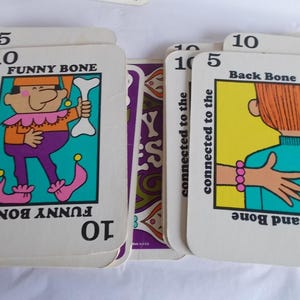 Vintage  Used 1968 Funny Bones Cards For Crafts