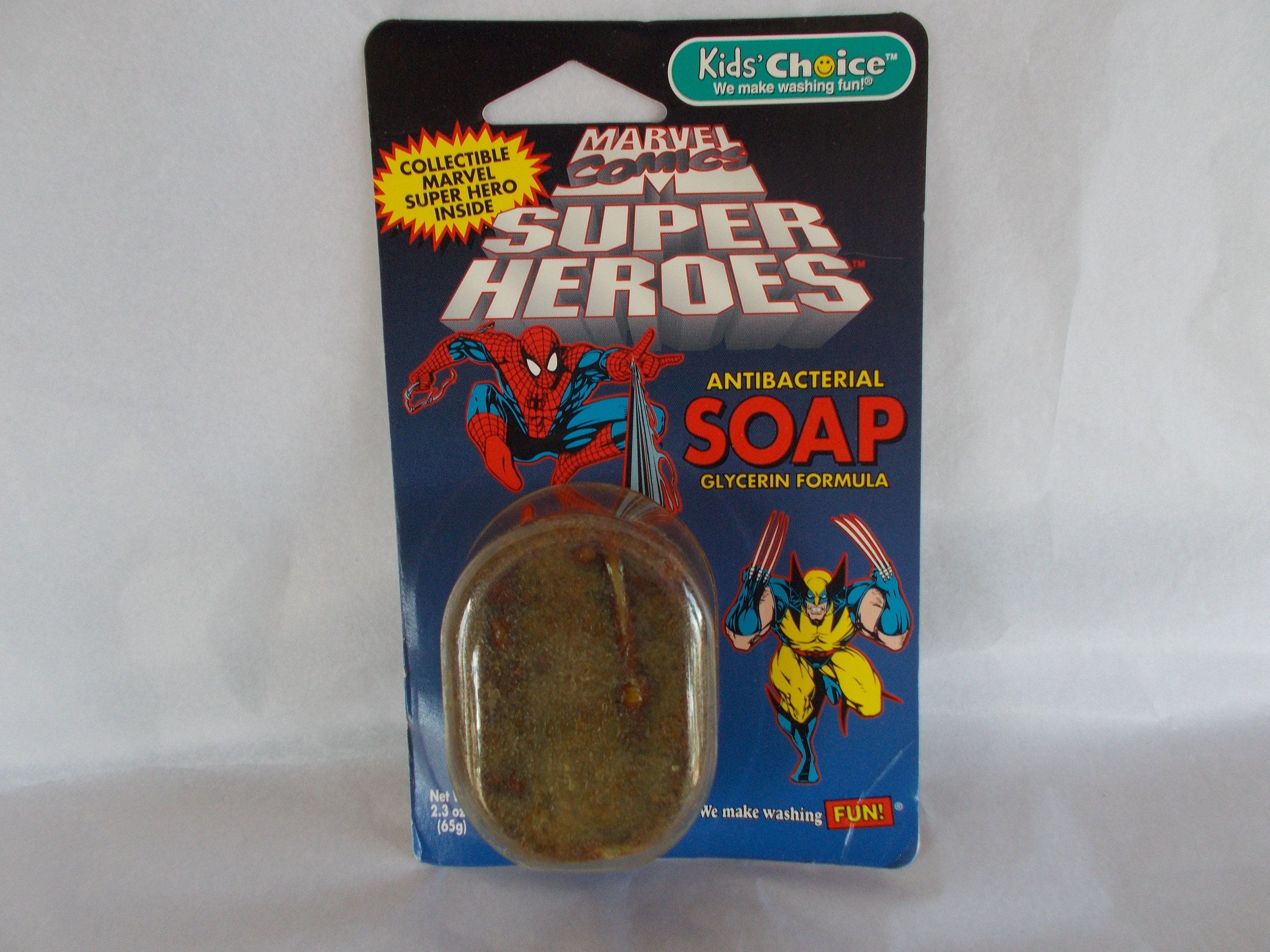 Vintage 1996 Marvel Super Heroes Soap Toy Inside Soap is Not Good to Use 