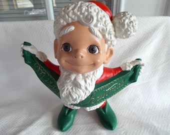Vintage General Foam Christmas Elf Blow Mold Decoration Santa's