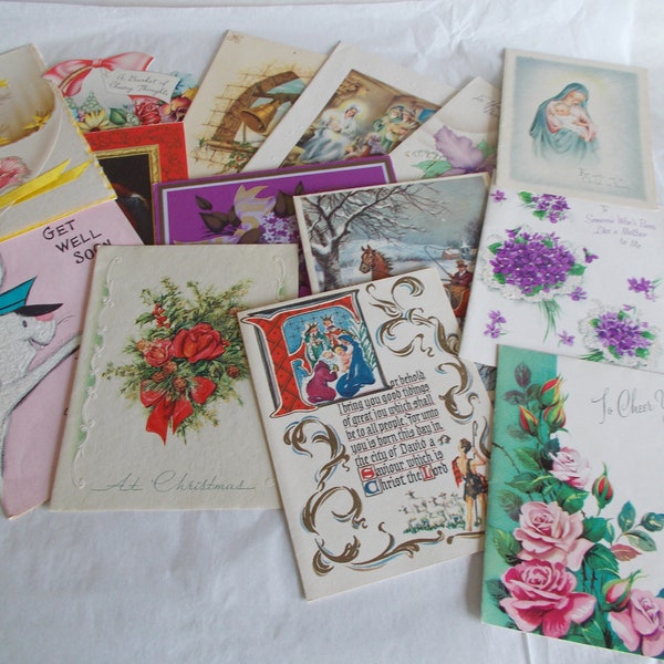 Used Vintage Greeting Cards Etsy
