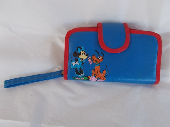 Vintage Minnie Mouse And Pluto Wristlet Wallet Wa… - image 1