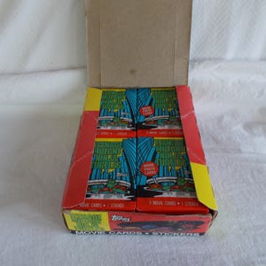 Vintage  1990 Full  Box Teenage Mutant Ninja Turtles Movie Cards -Stickers 36 Packs In All