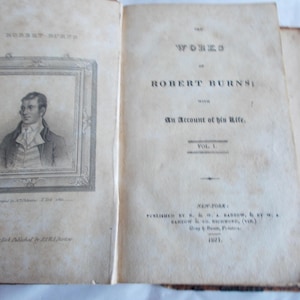 Antique 200+ Year Old Robert Burns 1821 Falling Apart Small Book