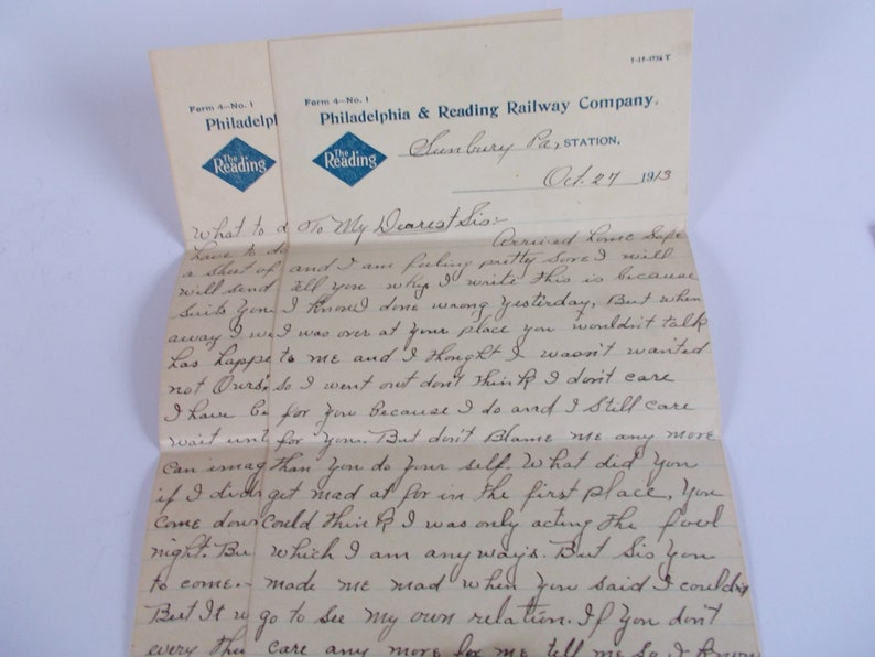 Antique 1913 Railway Letter & Man Photo: Ephemera Lot - Etsy