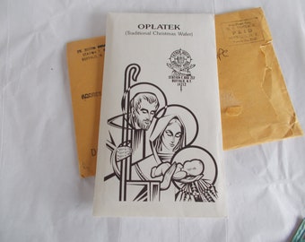 Vintage OPLATEK Traditional Christmas Wafer For Crafts Not To Eat