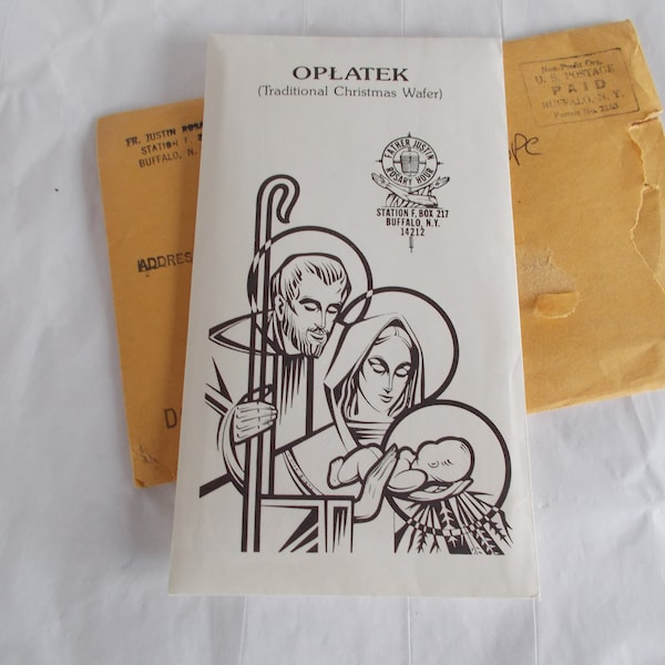 Vintage OPLATEK Traditional Christmas Wafer For Crafts Not To Eat