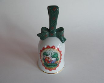 Vintage Christmas 1990 Avon Ceramic Bell