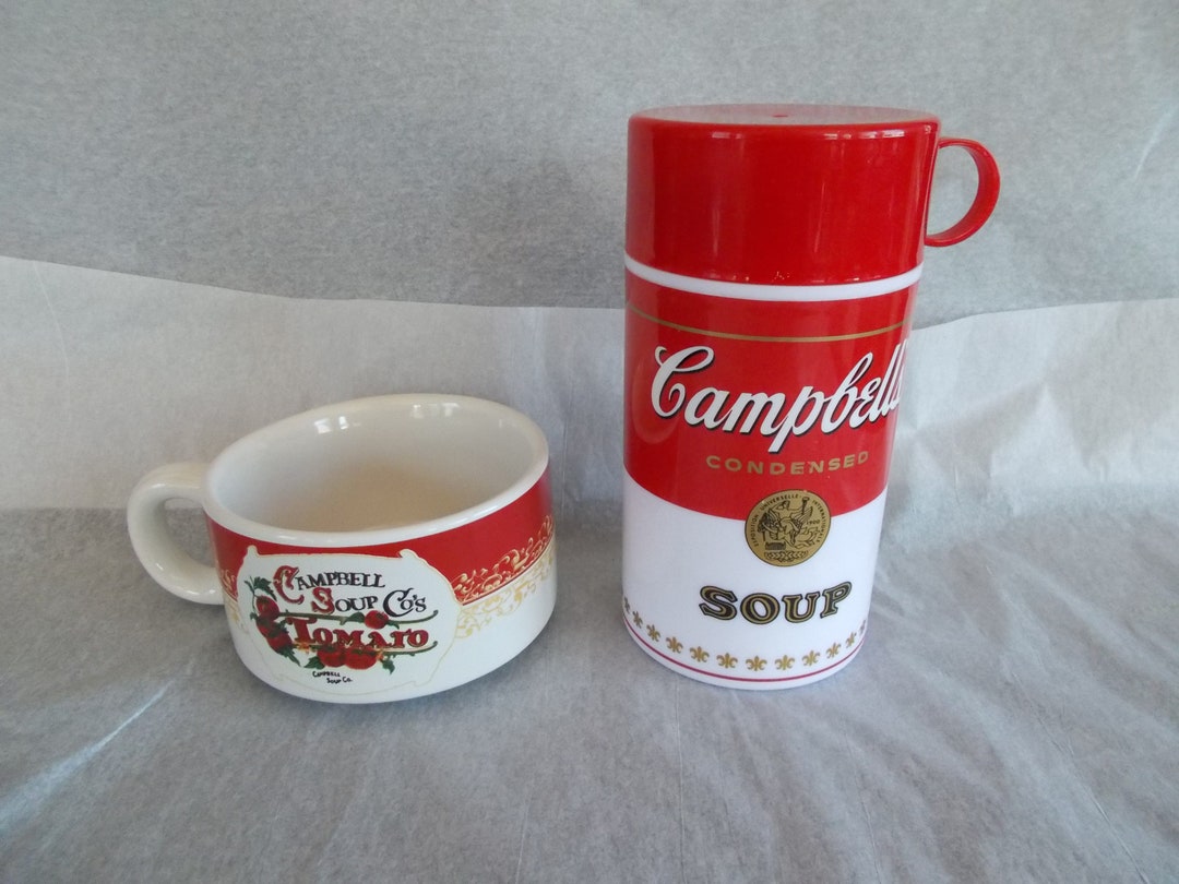 Vintage Campbell's Soup Thermos and Bowl Etsy