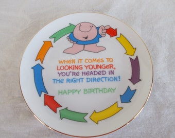 Vintage Small  6 x 6  Ziggy Happy Birthday Plate