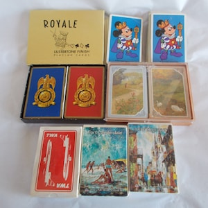 Vintage Lot Of Playing Cards For Crafts Used And Unused