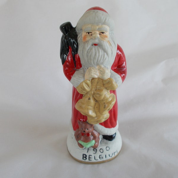 Vintage   Ceramic 5 Inches Tall 1900 Belgium Santa Claus