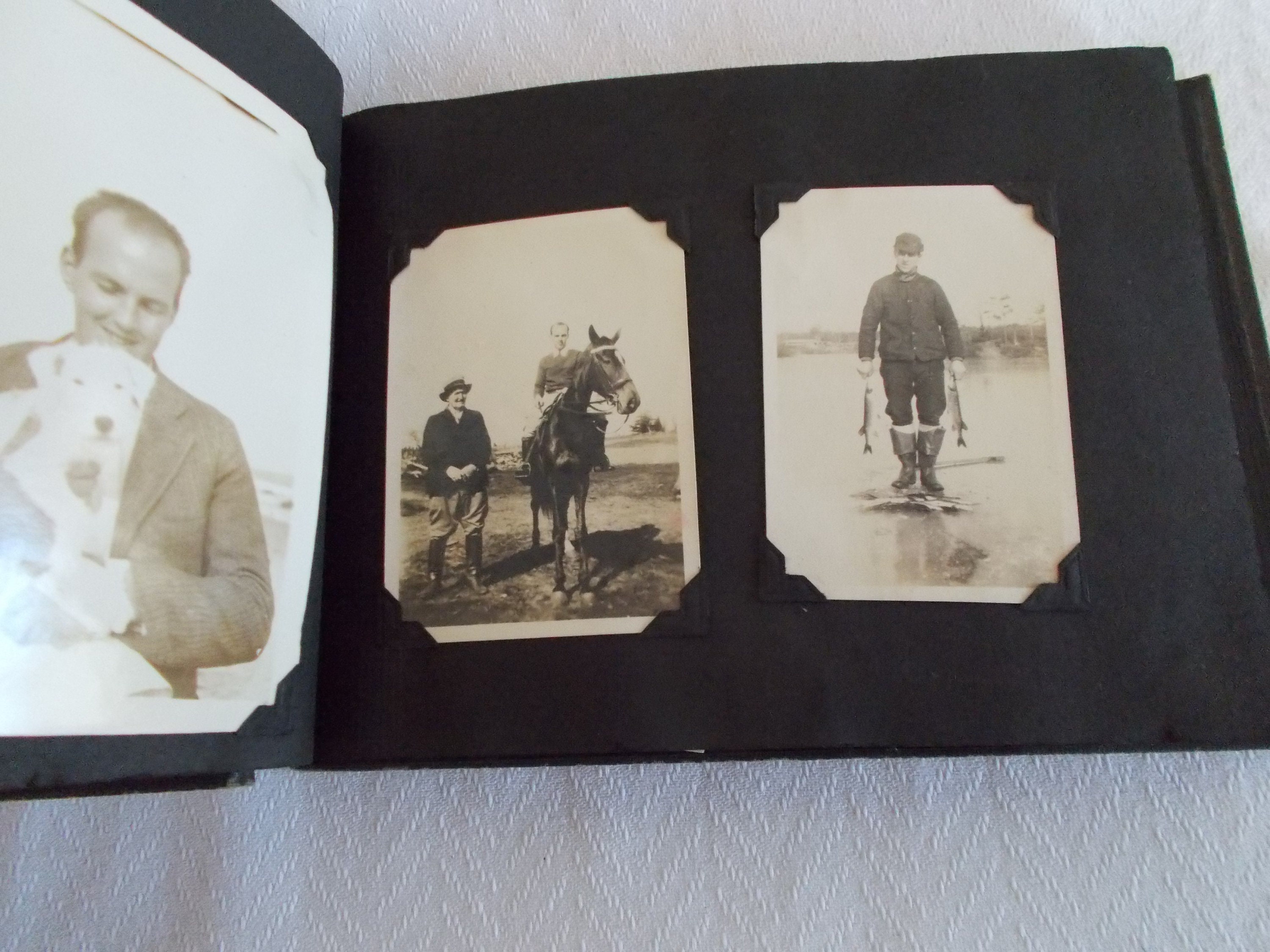 Antique photo album, photograph album, with pictures 1920's people and  places, Yorkshire, Norfolk