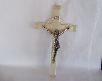 Vintage Large Jesus On Cross Wall Hanging