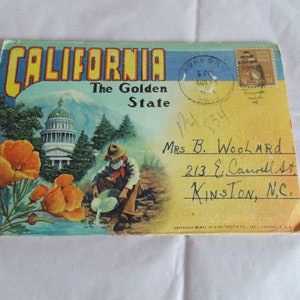 Vintage 1945 California The Golden State  18 Photos