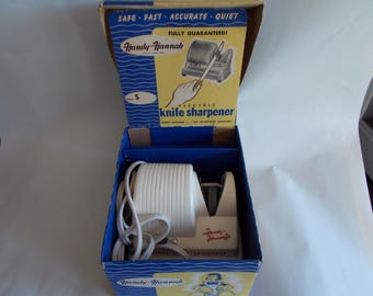Vintage Handy -Hannah Electric Knife Sharpener In Original Display Box